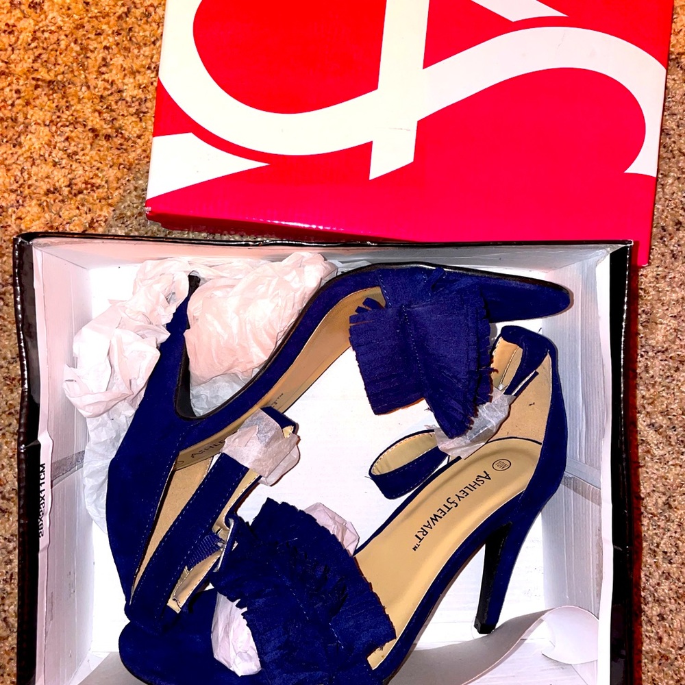 Blue Ashley Stewart Heels